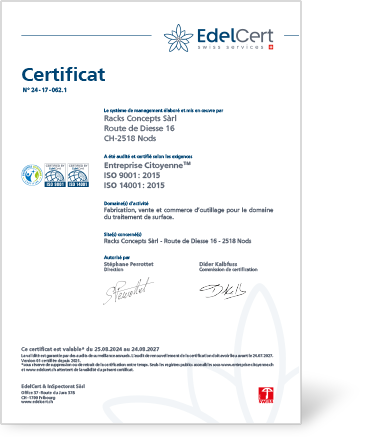 Certificat ISO 2015